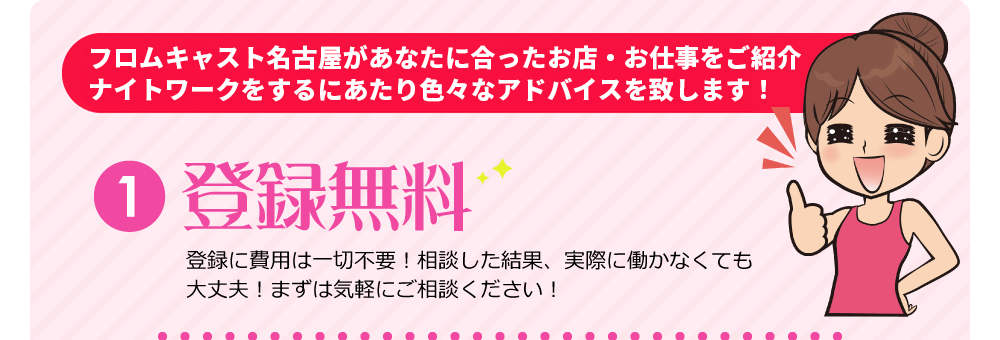 【登録無料】登録に費用は一切不要！相談した結果、実際に働かなくても大丈夫！まずは気軽にご相談ください！